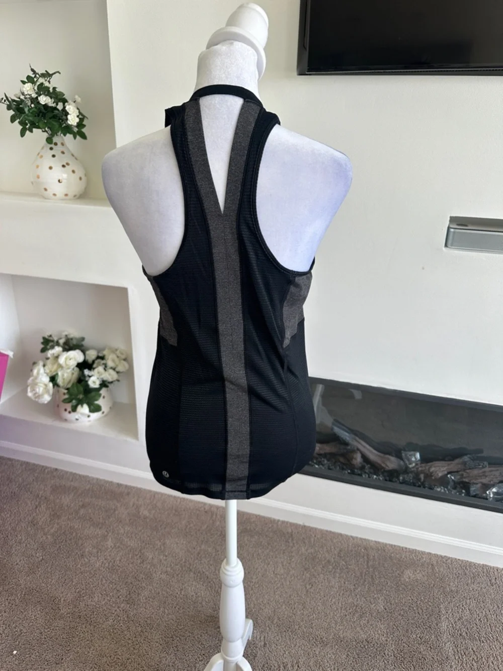 lululemon athletica Black Racerback Tank Top